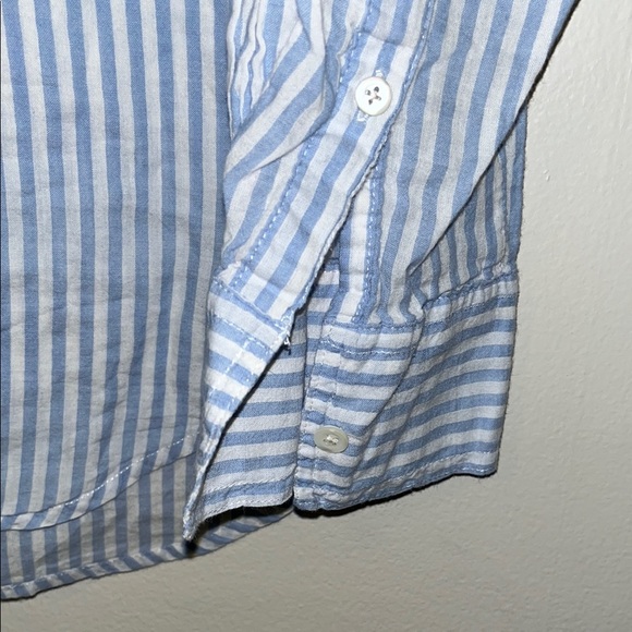 J. Crew Blue Casual Button Down Tunic Shirt Lightweight Cotton - Picture 5 of 8